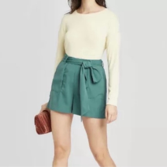A New Day Teal Shorts - Picture 2 of 6